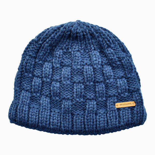 Bright Blue Box Knit Kids' Beanie